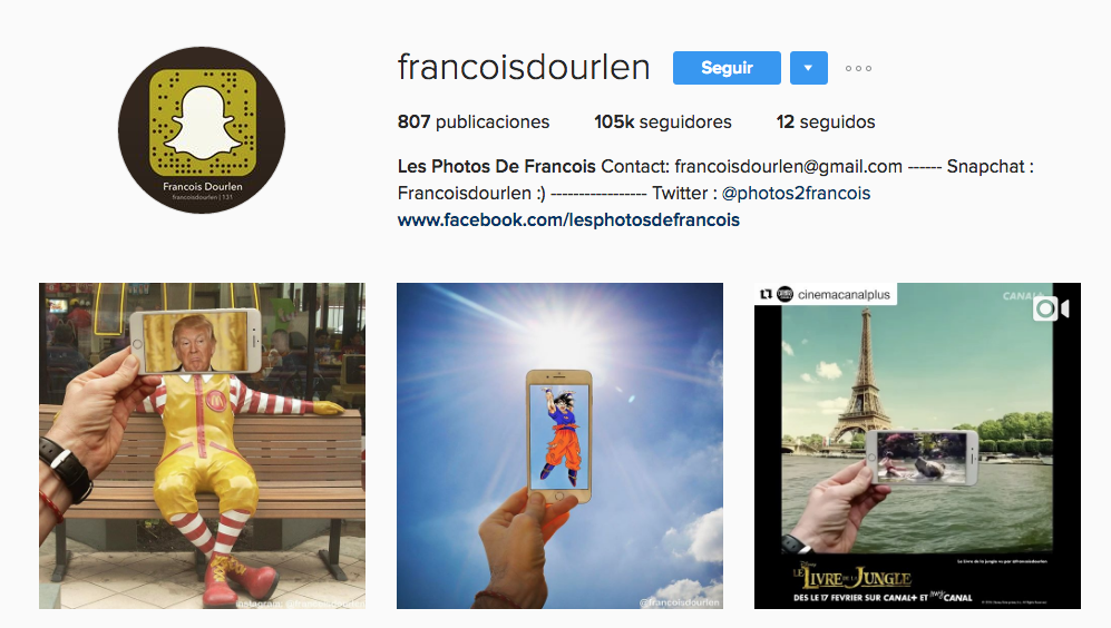 instagram para culturetas François Dourlen
